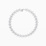 Flower Tennis Bracelet Silver
