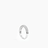 Half Pavé Ring Silver