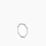 Pavé Triangle Octagon Ring Silver