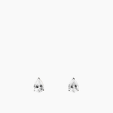 Pear Stud Earrings Silver