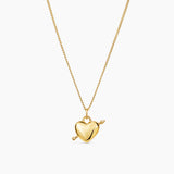 Heart Arrow Necklace Gold 52 cm