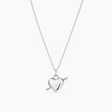 Heart Arrow Necklace Silver 52 cm