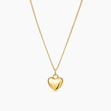 Heart Charm Necklace Gold 52 cm