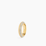 Rivetto Half Pavé Ring Large Gold