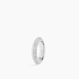 Rivetto Half Pavé Ring Large Silver