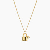 Lock Necklace Gold 52 cm