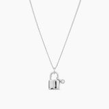 Lock Necklace Silver 52 cm