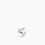 Emerald Ear Cuff Silver