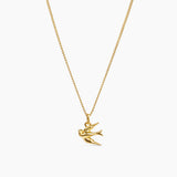Swallow Necklace Gold 52 cm