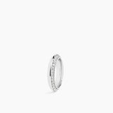Rivetto Half Pavé Ring Silver