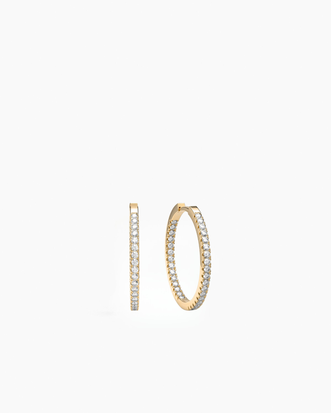 Stone Hoops Gold 20 mm