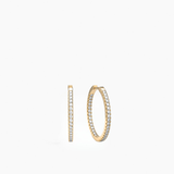 Stone Hoops Gold 20 mm