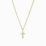 Cross Charm Necklace Gold 52 cm
