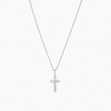 Cross Charm Necklace Silver 52 cm