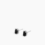 Black Studs Silver