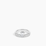 Double Sopra Pavé Emerald Ring Silver
