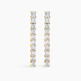 Emerald Cut Earrings Gold