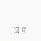 Emerald Studs Big Gold
