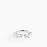 Half Emerald Ring Silver