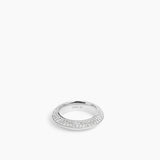 Rivetto Half Pavé Ring Large Silver