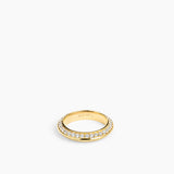 Rivetto Half Pavé Ring Gold