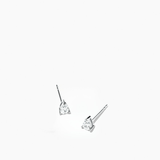 Pear Stud Earrings Silver