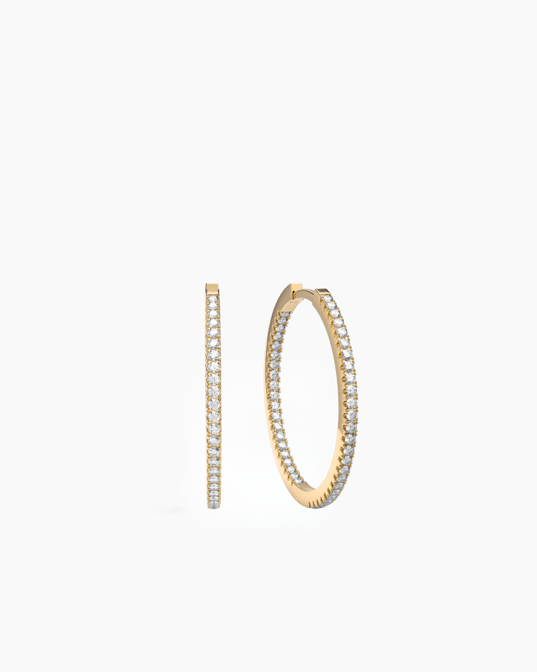 Stone Hoops Gold 20 mm