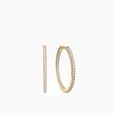 Stone Hoops Gold 20 mm