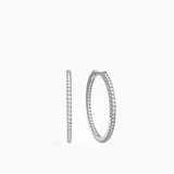 Stone Hoops Silver 20 mm