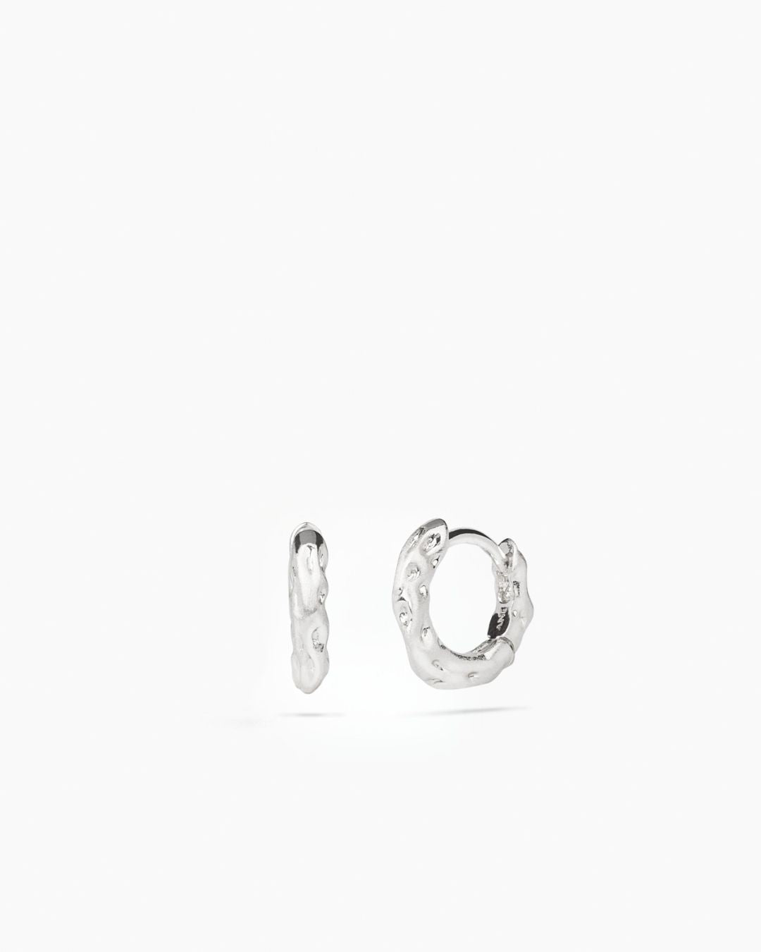 Sole Huggie Hoops Silver 9 mm