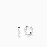 Sole Huggie Hoops Silver 9 mm