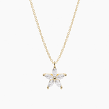 Flower Pendant Necklace Gold