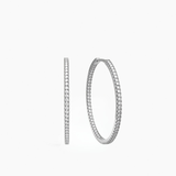 Stone Hoops Silver 20 mm