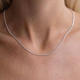 Flat Chain Silver 47 cm