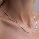Flat Chain Silver 47 cm