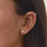 Baguette Labret Silver