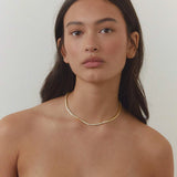 Bezel Necklace Gold