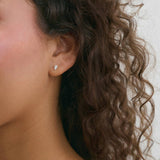 Pear Stud Earrings Silver