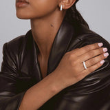 Half Pavé Ring Silver