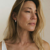 Pavé Ellipse Earrings Silver