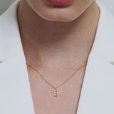 Letter Charm Necklace Gold