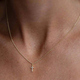 Cross Charm Necklace Gold 52 cm