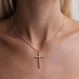 Large Cross Necklace Gold