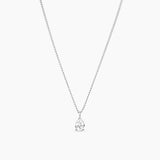 Pear Charm Necklace Silver 52 cm