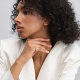 Pavé Chunky Octagon Ring Gold
