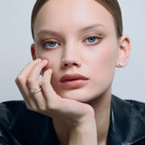 Double Sopra Pavé Emerald Ring Gold