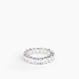 Eternity Emerald Ring Silver