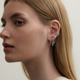 Stone Hoops Silver 20 mm