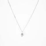 Clover Pavé Necklace Silver