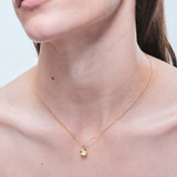 Clover Pavé Necklace Gold